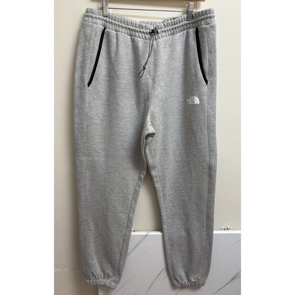 The North Face Men’s Joggers Sweatpants Gray Size L Logo Drawstring Pocket - Picture 1 of 6
